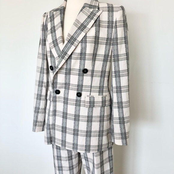 NWT Zara Cropped Checkered Plaid Pants - Picture 10 of 10